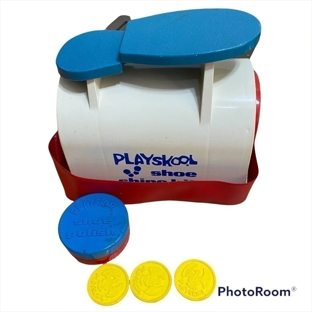 Playskool Shoe Shine Kit Vintage W/ Accessories 1970s